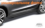 Пороги алюминиевые Arbori "Optima Black" 1700 черная для Hyundai ix35 2009-