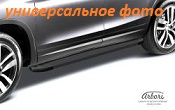 Пороги алюминиевые Arbori "Optima Black" 1700 черная для Hyundai Tucson 4WD 2015-