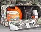 Органайзер в багажник "Зверобой", 70x30x30 см, прозрачный клапан, брезентовая ткань, вставки из экокожи, расцветка "летний камуфляж"