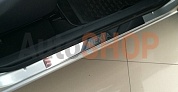 Накладки на пороги с логотипом для Daewoo Nexia