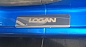 Накладки на пороги с логотипом для Renault Logan 2014-