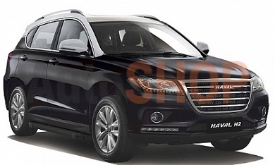 Порог-площадка "Black"  для HAVAL H2 2014-