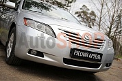 Накладки на передние фары (Реснички) Toyota Camry V40 2006-2009 (дорестайлинг)