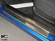 Накладки на пороги с логотипом для FORD FOCUS II 5D (2005-2010) Nataniko