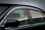 Дефлекторы боковых окон (ветровики) с хром. молдингом для Volvo S60 2010-