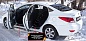 Накладки на внутренние пороги дверей Hyundai Solaris седан 2014-2016 (l дорестайлинг)