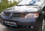Накладки на передние фары (Реснички) для Renault Logan 2010-2013