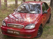 Накладки на передние фары (реснички) для Chevrolet Lanos 2005-2009