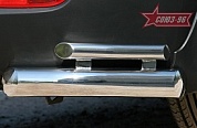 Защита задняя "уголки" d76/42 двойные для Hyundai IX 35 2010-