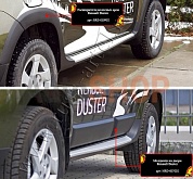 Расширители колесных арок с молдингами на двери для Renault Duster 2015- (I рестайлинг)